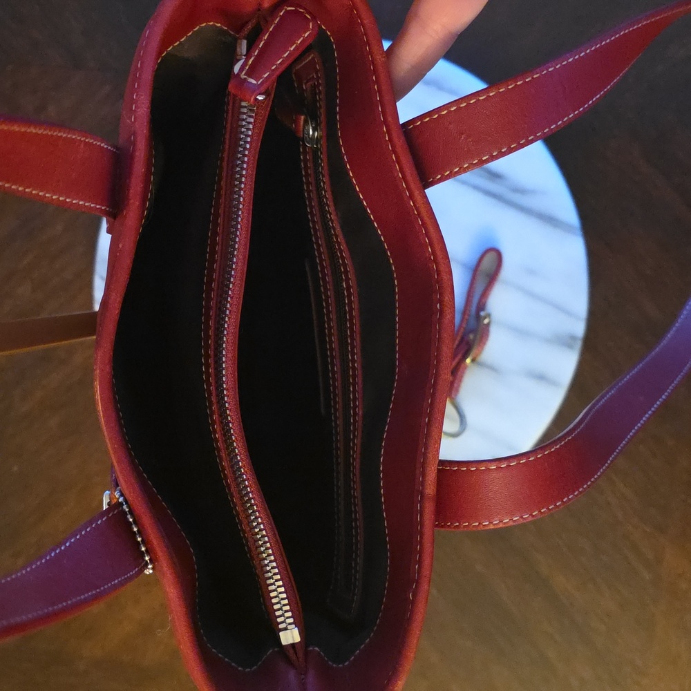 Coach 2002 Vintage Hampton Lunch Tote Bag In Red ❤️ - Picture 10 of 17